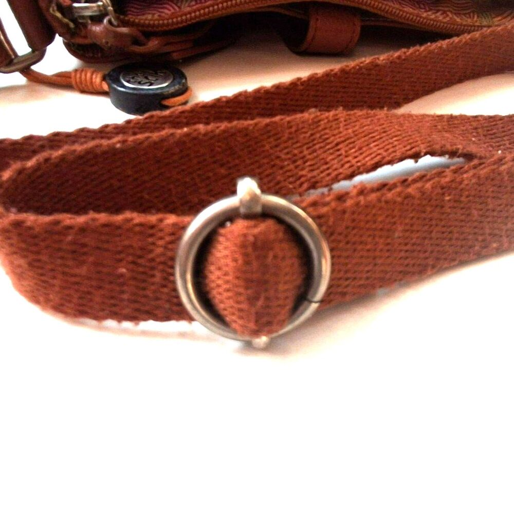 The Sak Vintage Patchwork Leather Crossbody Bag Multi Color Boho Hipster Hippie - Picture 10 of 12